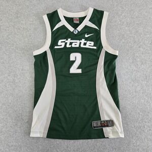 Michigan State Spartans Nike Elite Basketball Jersey Team Mens Small #2 Y2K VTG